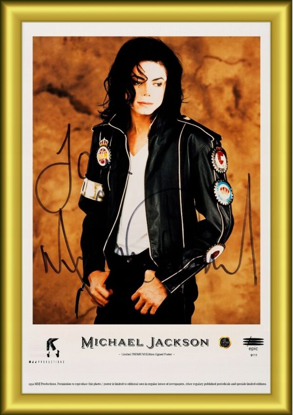 MICHAEL JACKSON (1991) POSTER PREMIUM - AUTOGRAF !