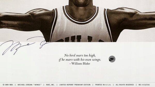 Michael Jordan (1989) MEGA Obraz NIKE WINGS nr 1 ! - obrazek 2