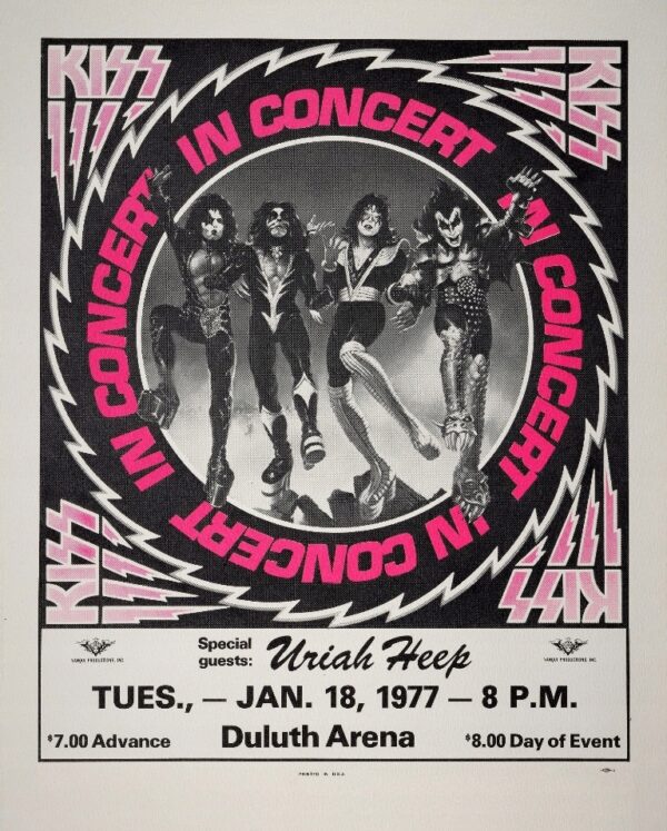 KISS (1977) Koncertowy Poster PREMIUM - UNIKAT