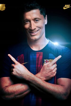 LEWANDOWSKI FC BARCELONA - NIKE - Obraz PREMIUM