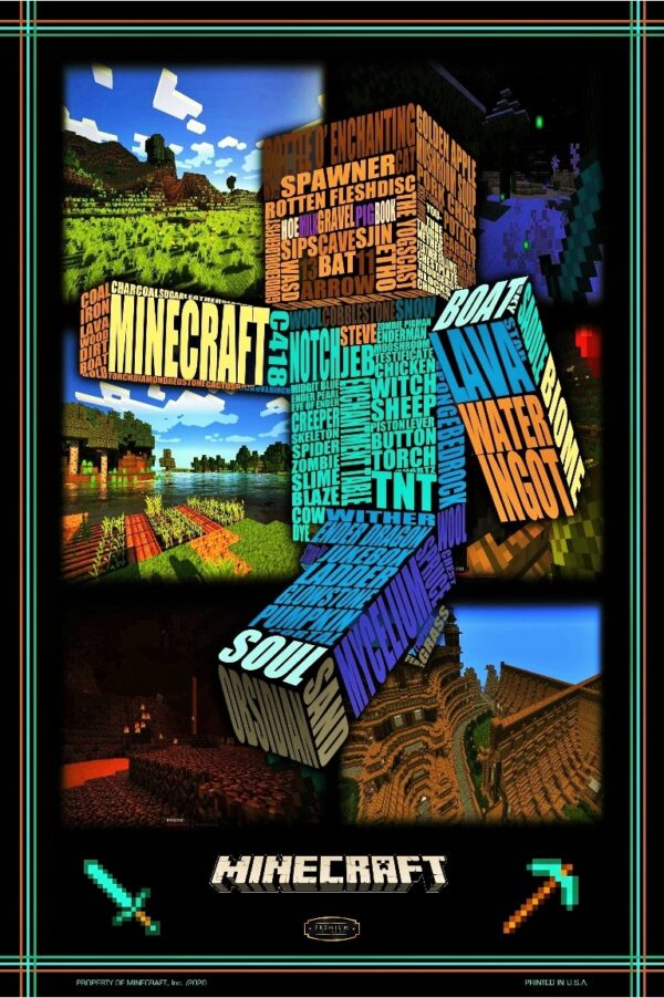 MINECRAFT (2020) - Plakat PREMIUM !! 60x90cm HIT ! - obrazek 3