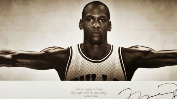 Michael Jordan (1997) Autograf ! Panorama! 90x30cm - obrazek 2