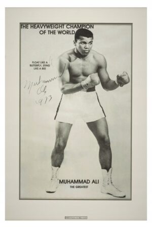 Muhammad Ali (1973) MEGA UNIKAT Vintage - Autograf