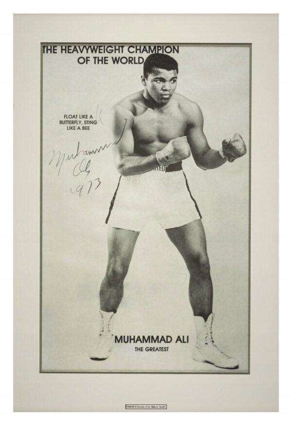 Muhammad Ali (1973) MEGA UNIKAT Vintage - Autograf