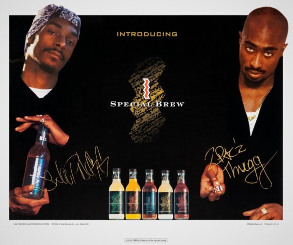 2PAC & SNOOP DOGG (1996) UNIQUE Vintage PREMIUM - Plakat Reklamowy -Rarytas
