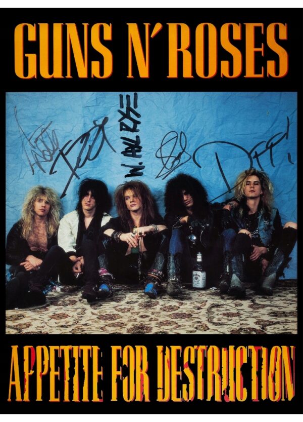 Guns 'n Roses (1987) AUTOGRAFY ZESPOŁU ! PREMIUM ! - obrazek 2