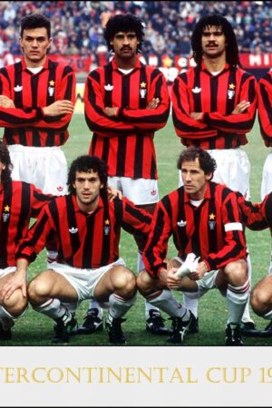 AC MILAN (1990) Puchar Interkontynentalny - Mini Poster Vintage PREMIUM