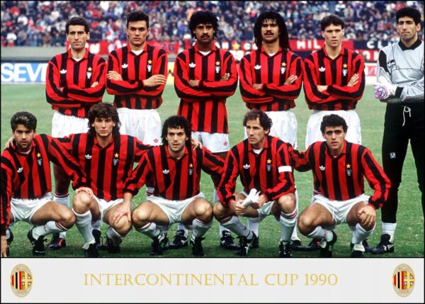 AC MILAN (1990) Puchar Interkontynentalny - Mini Poster Vintage PREMIUM