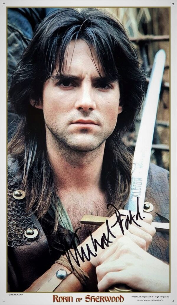 Robin z Sherwood (1984) UNIQUE PREMIUM - Michael Praed - AUTOGRAF !