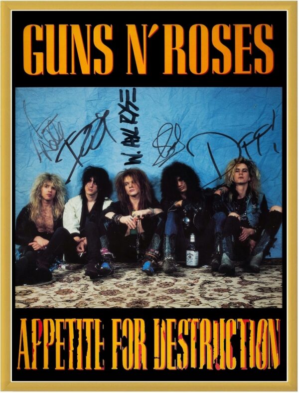 Guns 'n Roses (1987) AUTOGRAFY ZESPOŁU ! PREMIUM !