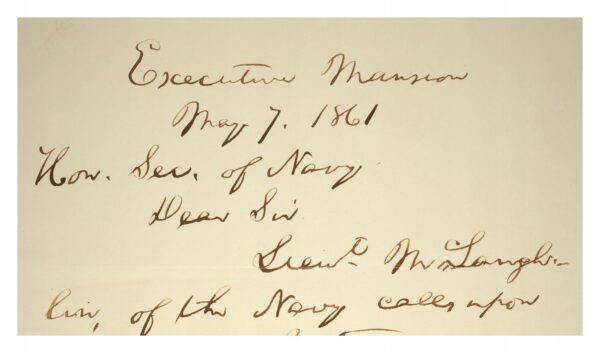 ABRAHAM LINCOLN (1861) Exclusive Vintage AUTOGRAF! - obrazek 2