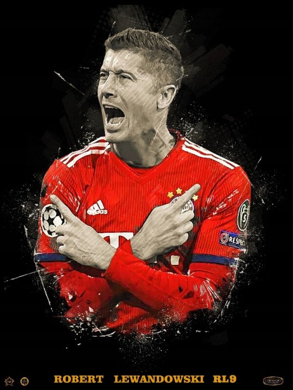 LEWANDOWSKI (2020) Plakat VIP Art PREMIUM! 60x80cm - obrazek 8