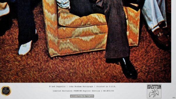 LED ZEPPELIN (1973) John Bonham - Autograf ! - obrazek 3
