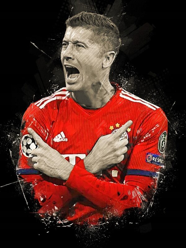 ROBERT LEWANDOWSKI - Obraz PREMIUM UNIKAT !!!