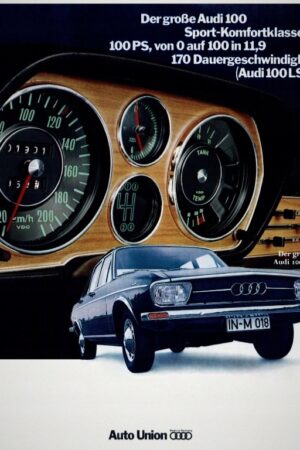 AUDI 100 LS (1969) Reklama Poster PREMIUM -Vintage