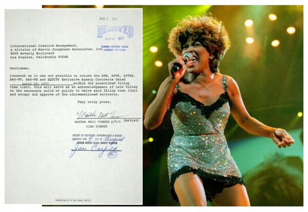 TINA TURNER (1977) UNIQUE - Podpisany Kontrakt !!!