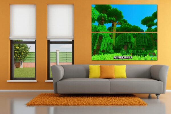 MINECRAFT 2 częściowy MEGA Obraz PREMIUM Ultra HD 4K - obrazek 4