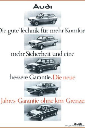 AUDI (1975) Reklama Poster Exclusive PREMIUM - MEGA UNIKAT VINTAGE