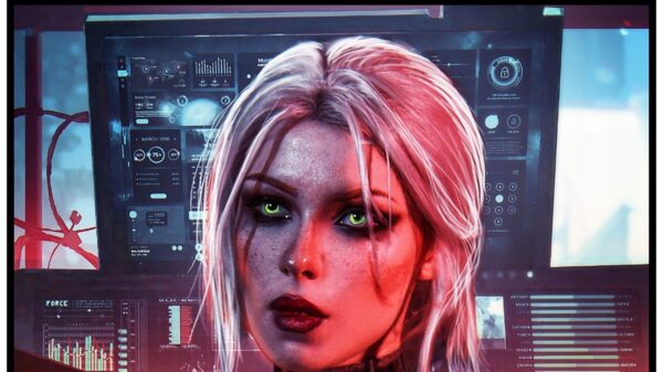 CYBERPUNK 2077 - Ciri - Unikat PREMIUM 45x80cm /1 - obrazek 2