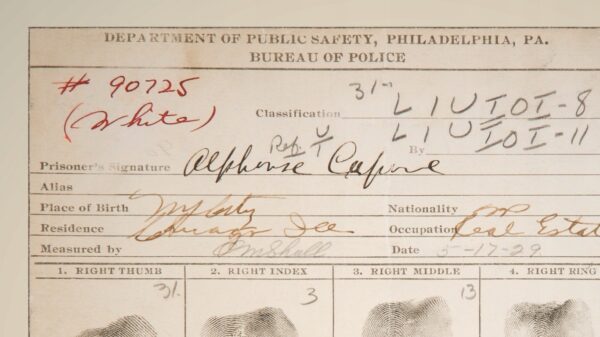 AL CAPONE (1929) UNIQUE PREMIUM Autograf + odciski - obrazek 2