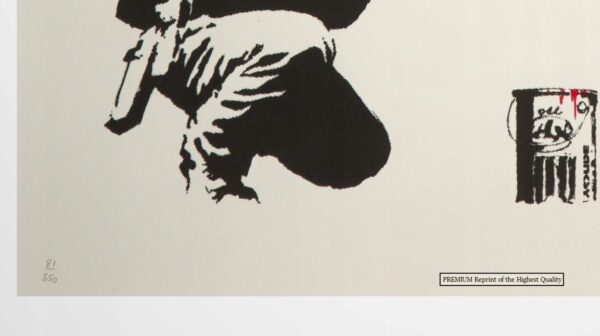 BANKSY (2005) Exclusive PREMIUM 50x70cm - Autograf - obrazek 2