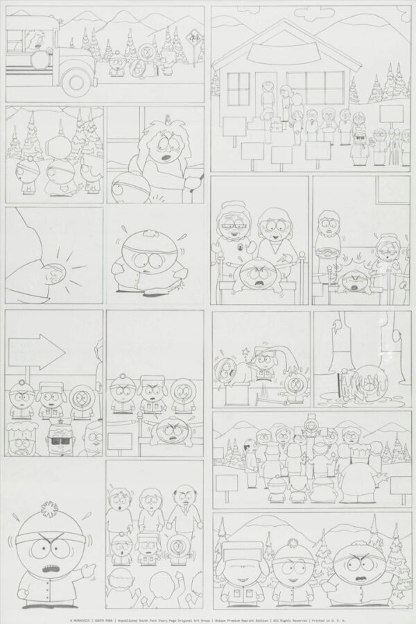 SOUTH PARK (1998) Kolekcjonerski Poster UNIQUE ART PREMIUM - Rarytas