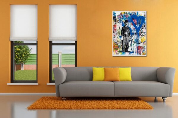 Mr. Brainwash (2018) Chaplin - Obraz XL UNIKAT #3 - obrazek 4