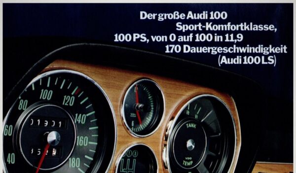 AUDI 100 LS (1969) Reklama Poster PREMIUM -Vintage - obrazek 2