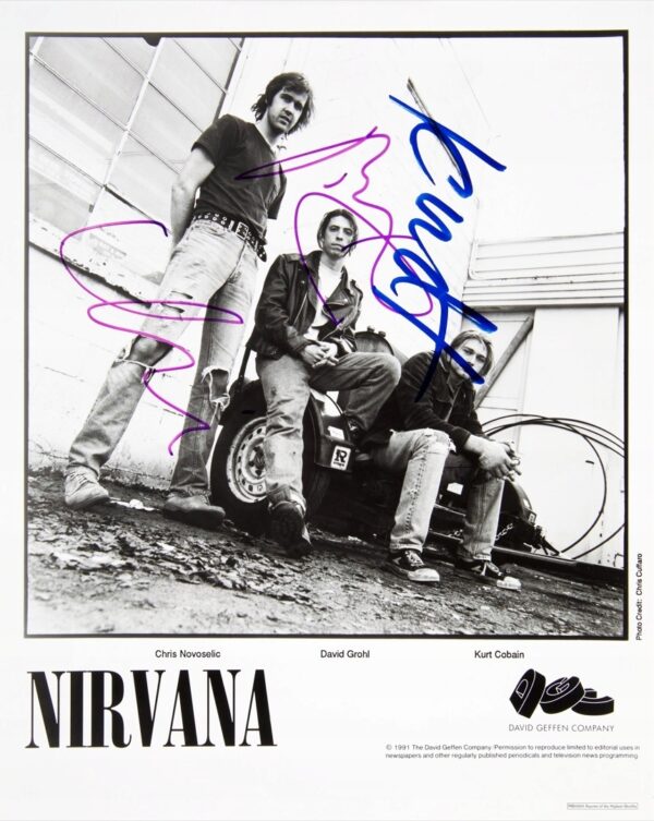 NIRVANA (1991) FOTO/POSTER Exclusive PREMIUM - AUTOGRAFY !!!