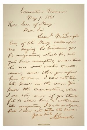ABRAHAM LINCOLN (1861) Exclusive Vintage AUTOGRAF!