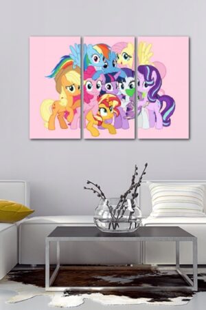 MY LITTLE PONY -Tryptyk Exclusive PREMIUM 3x OBRAZ