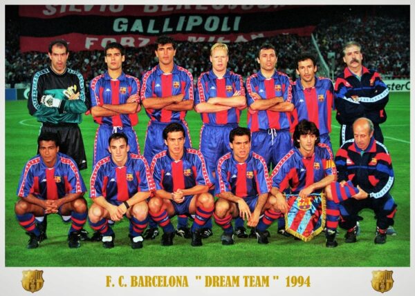 FC BARCELONA (1994) DREAM TEAM - Mini Poster Vintage PREMIUM