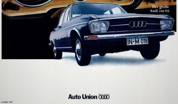 AUDI 100 LS (1969) Reklama Poster PREMIUM -Vintage - obrazek 3