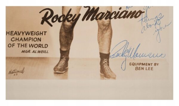 Rocky Marciano (1952) MEGA UNIKAT Vintage Autograf - obrazek 3
