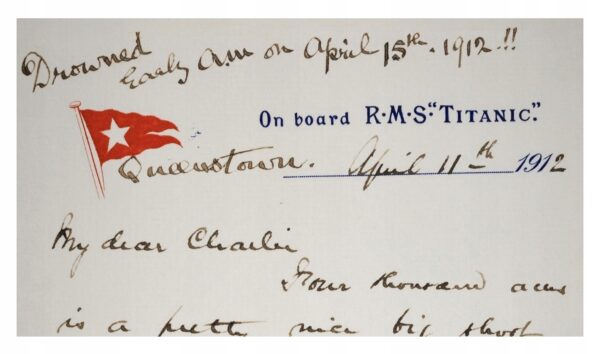 TITANIC (1912) LIST Exclusive Vintage RARYTAS !!! - obrazek 2